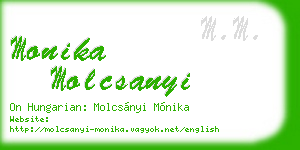 monika molcsanyi business card