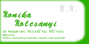 monika molcsanyi business card